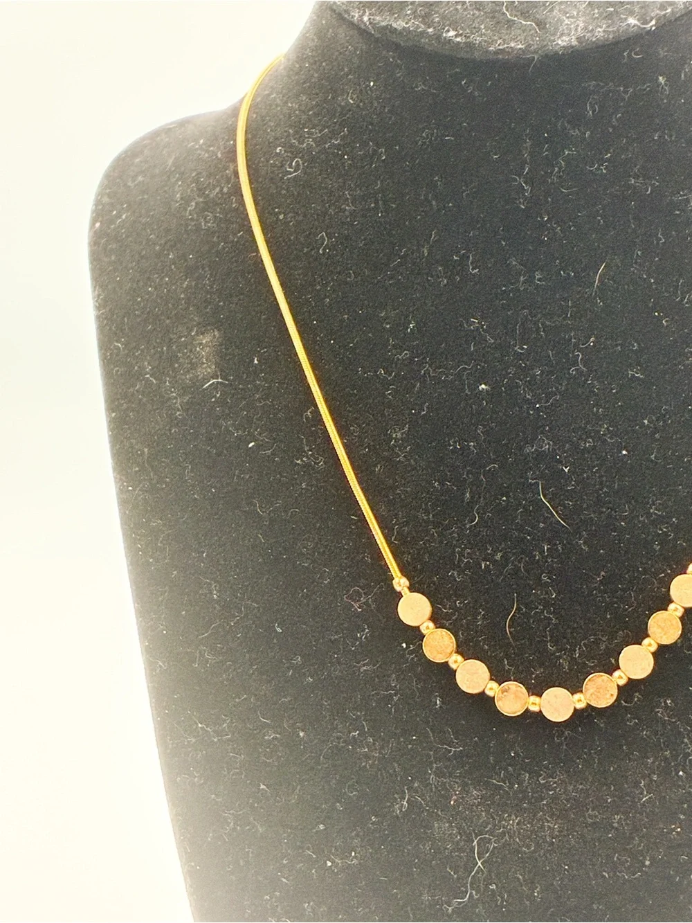 Women's Ladies Girls Golden Dots Stainless Steel Necklace